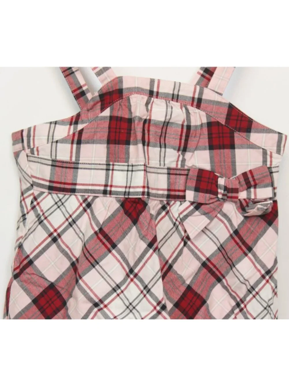 2007 Gymboree School Girls Rock Y2K Pink Plaid Tank Top sz 12 Baby Doll Empire
